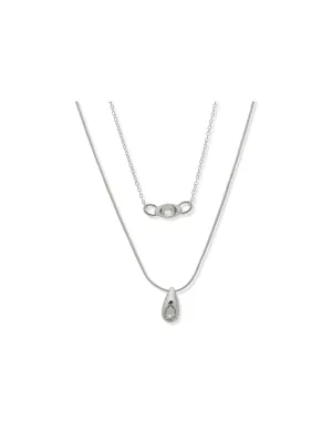 2-in-1 Puffy Teardrop Necklace
