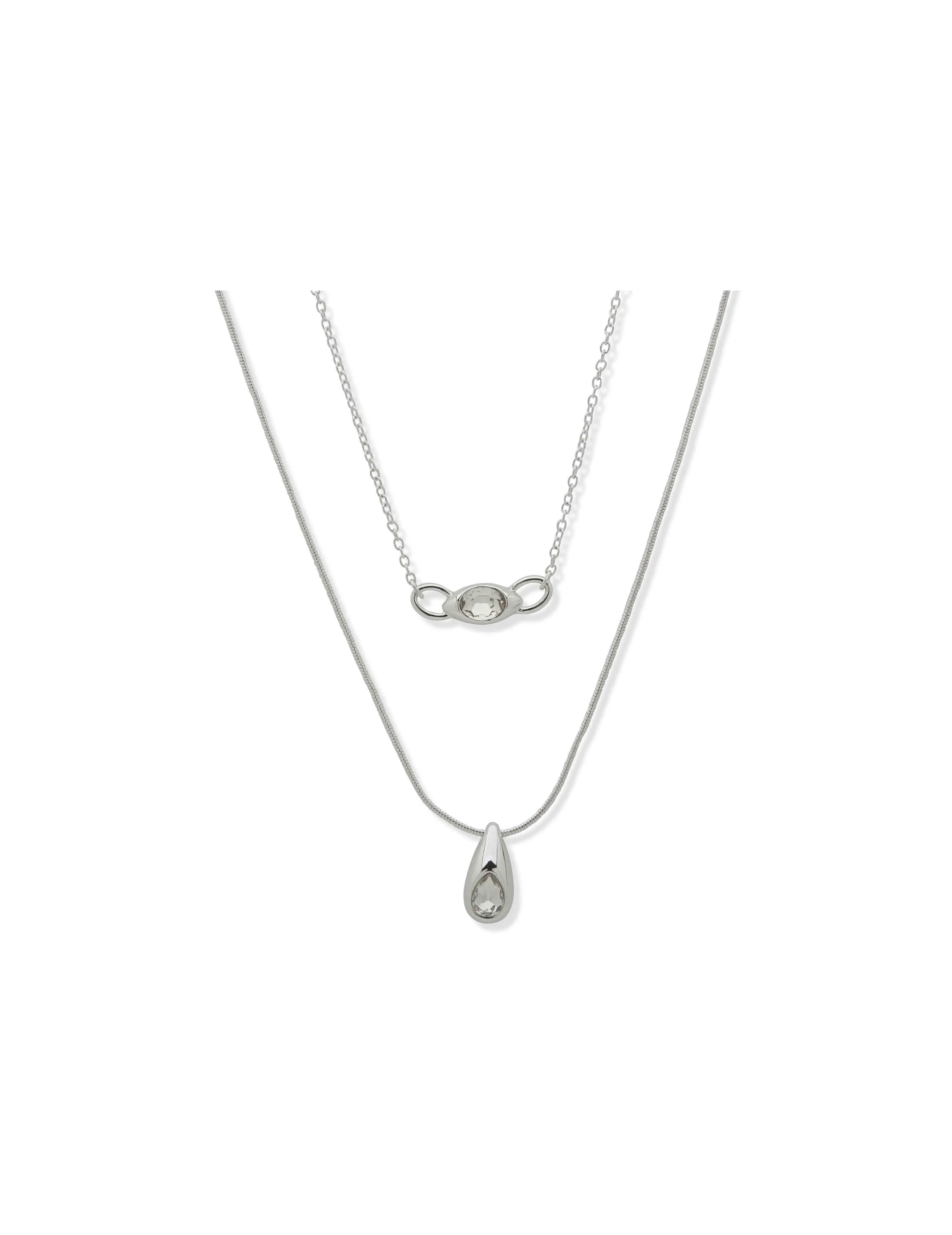 2-in-1 Puffy Teardrop Necklace