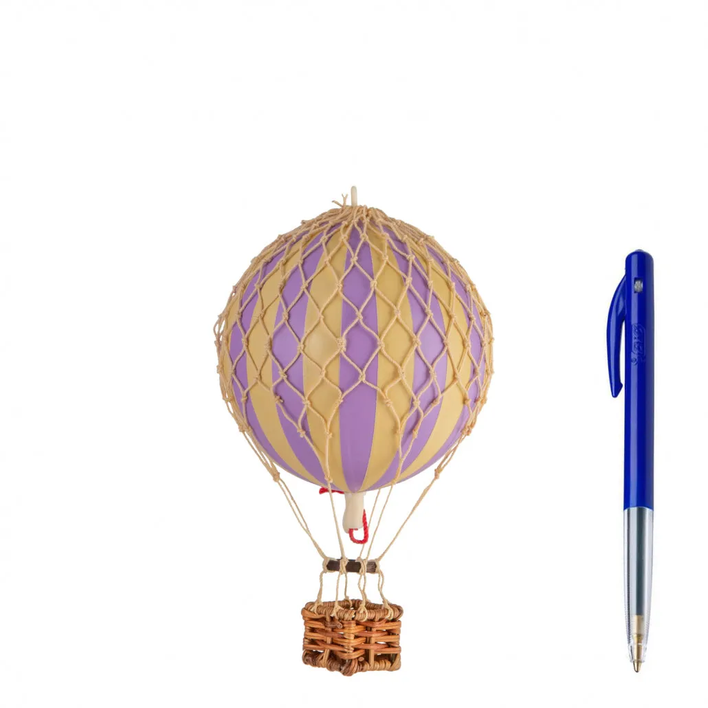 Authentic Models Floating The Skies. Lavender - Hot Air Balloon Hanging Decor - 13cm