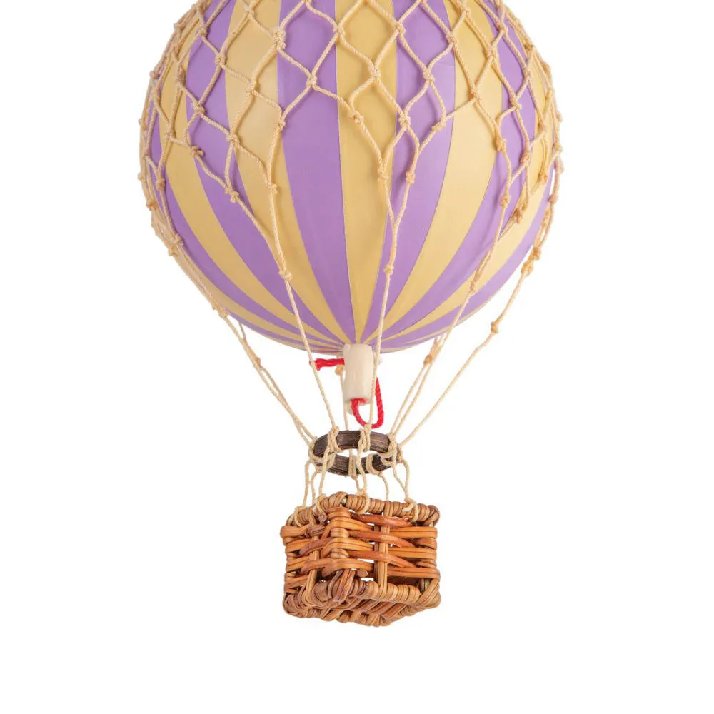 Authentic Models Floating The Skies. Lavender - Hot Air Balloon Hanging Decor - 13cm