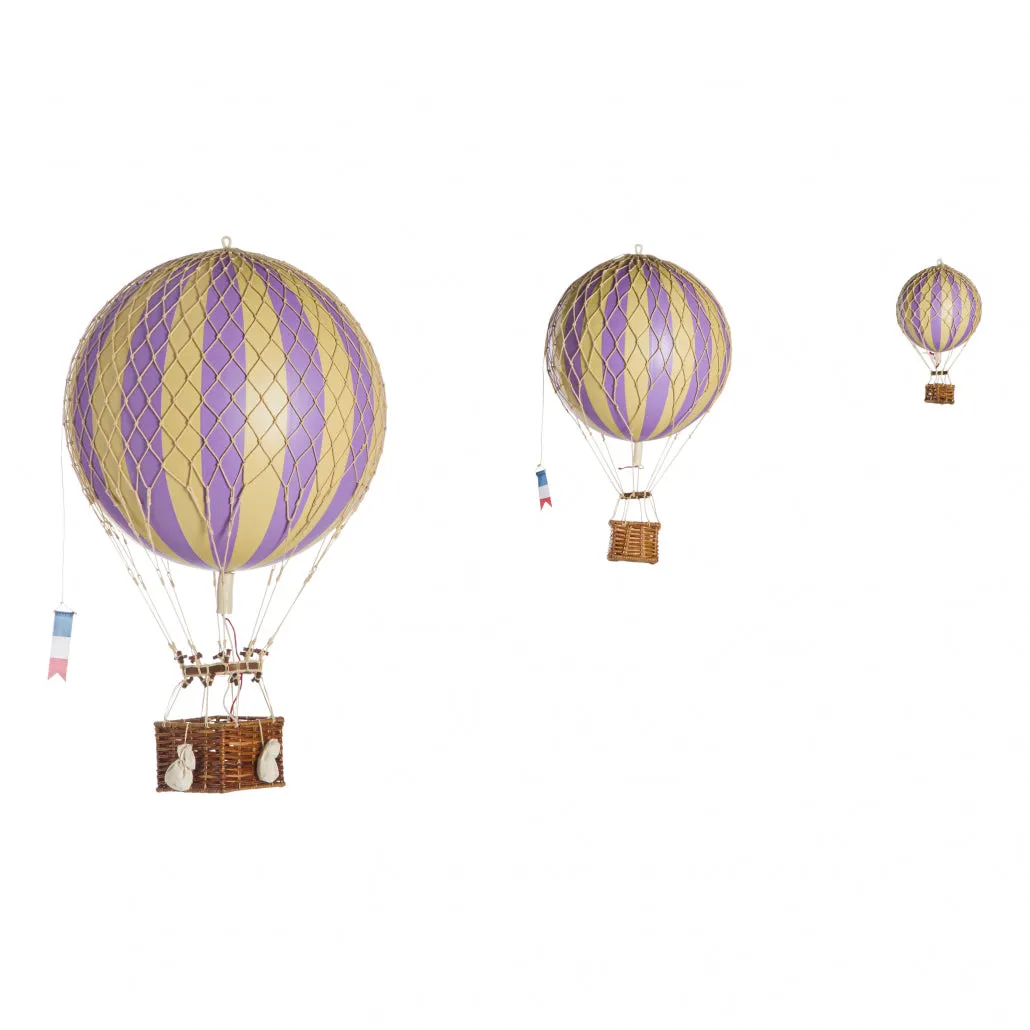 Authentic Models Floating The Skies. Lavender - Hot Air Balloon Hanging Decor - 13cm