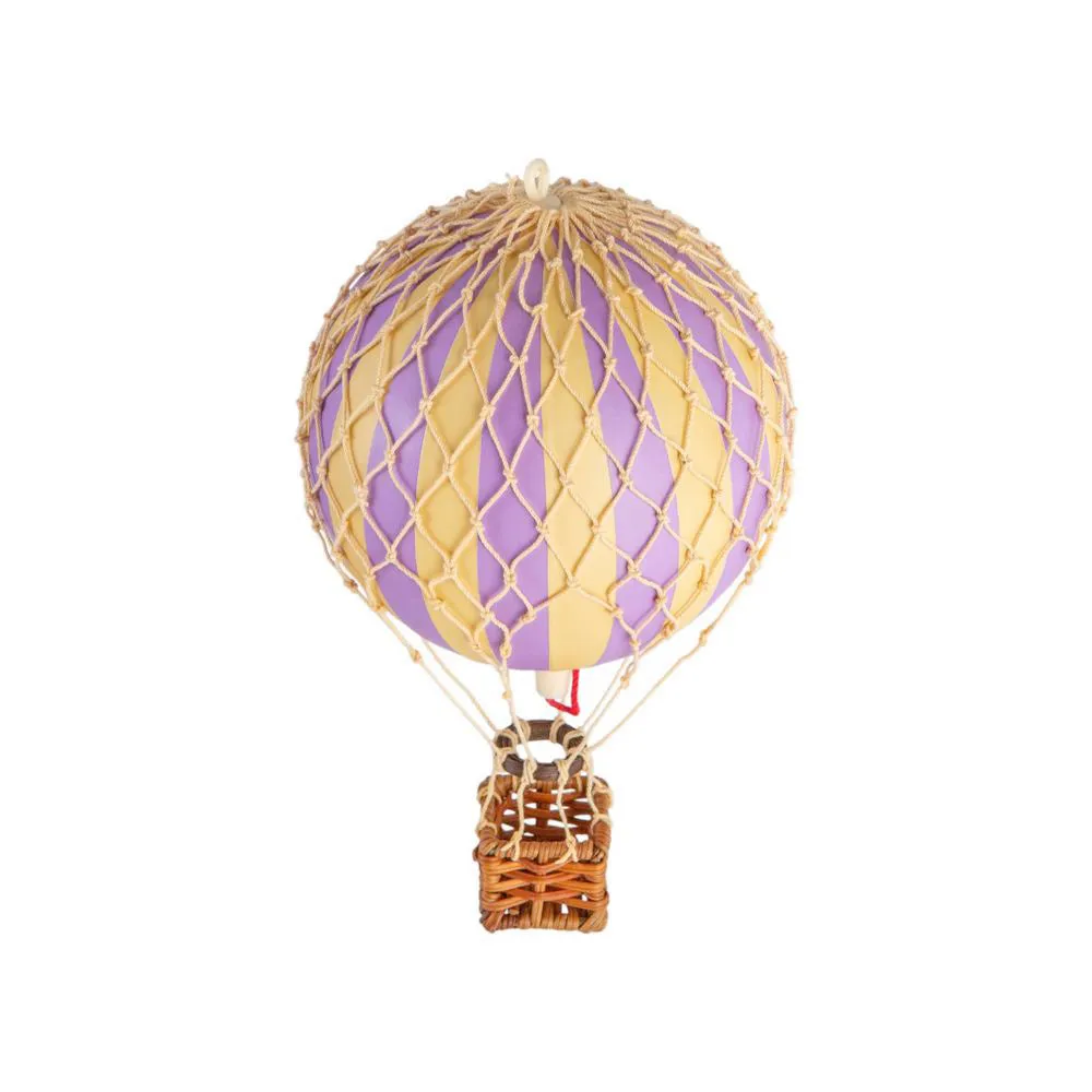 Authentic Models Floating The Skies. Lavender - Hot Air Balloon Hanging Decor - 13cm