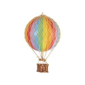 Authentic Models Floating The Skies. Rainbow - Hot Air Balloon Hanging Decor - 13cm