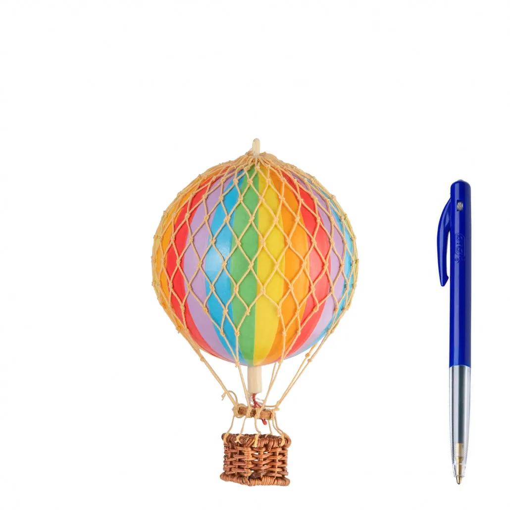 Authentic Models Floating The Skies. Rainbow - Hot Air Balloon Hanging Decor - 13cm