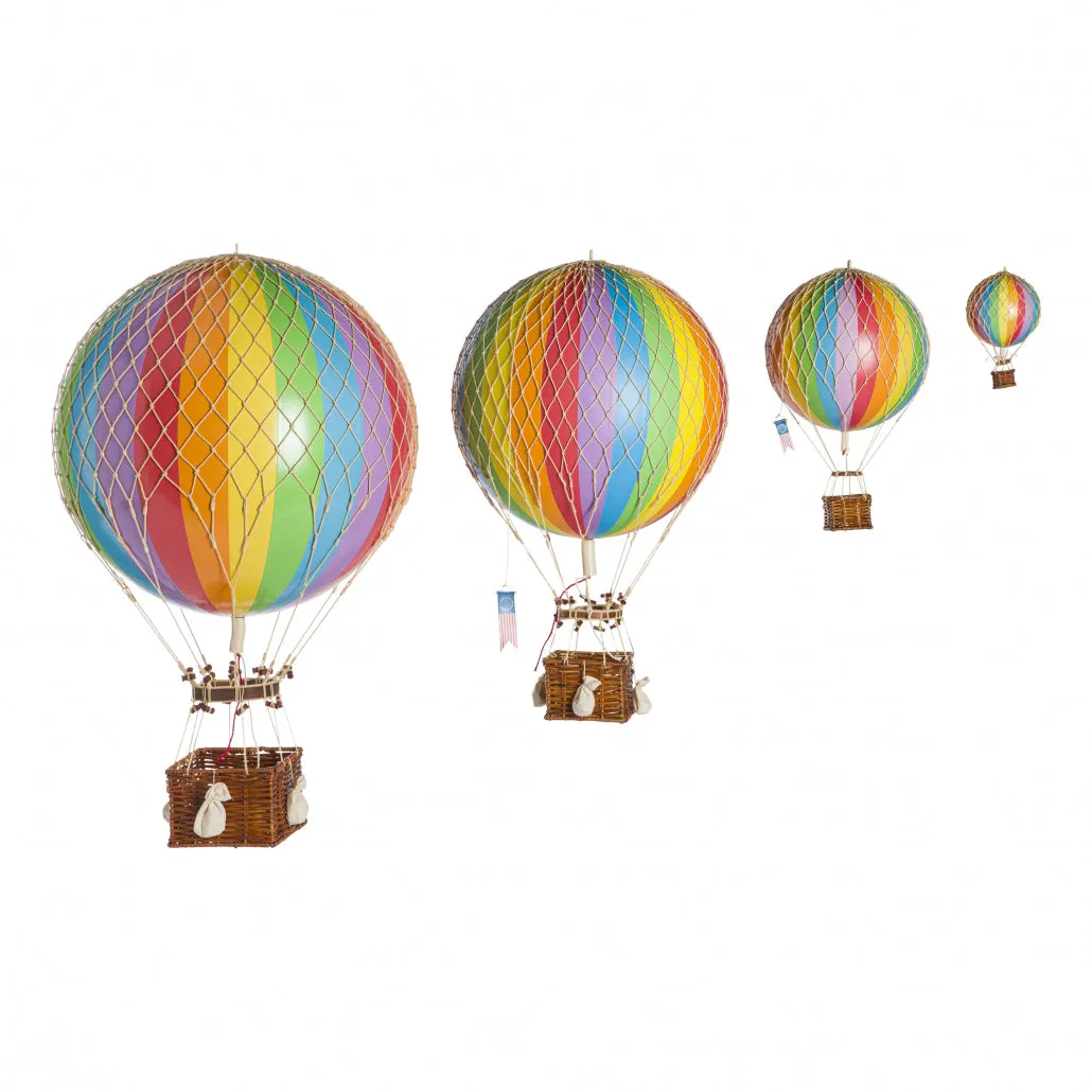 Authentic Models Floating The Skies. Rainbow - Hot Air Balloon Hanging Decor - 13cm