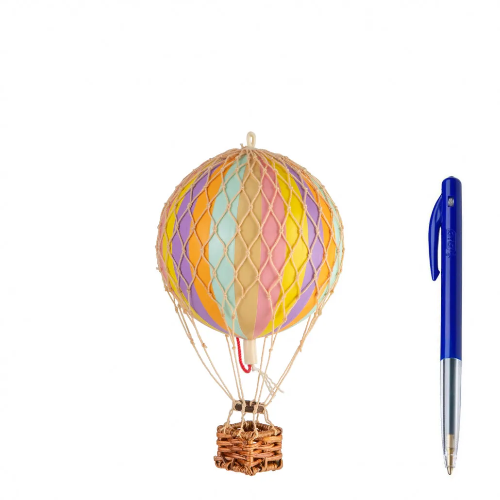 Authentic Models Floating The Skies. Rainbow Pastel - Hot Air Balloon Hanging Decor - 13cm
