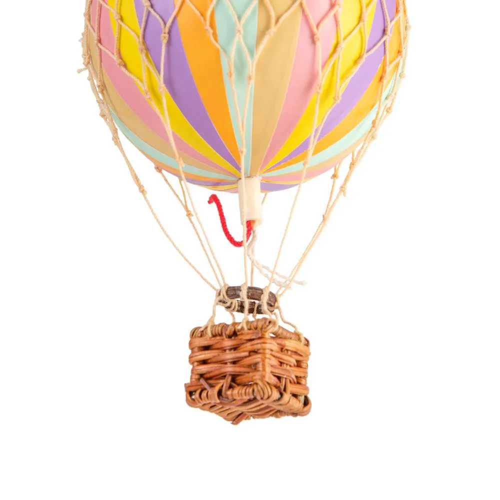 Authentic Models Floating The Skies. Rainbow Pastel - Hot Air Balloon Hanging Decor - 13cm