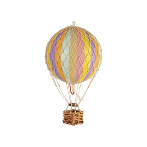 Authentic Models Floating The Skies. Rainbow Pastel - Hot Air Balloon Hanging Decor - 13cm