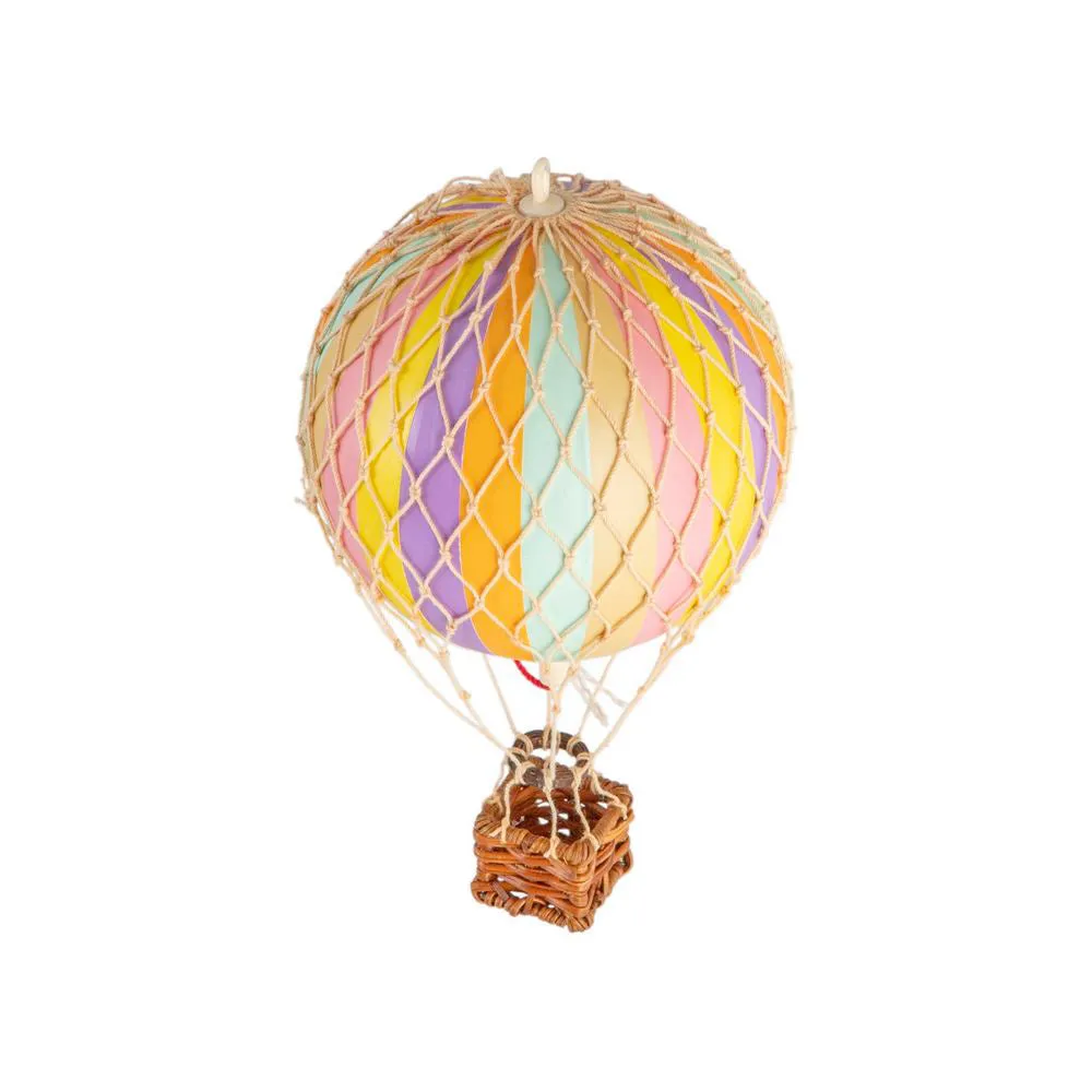 Authentic Models Floating The Skies. Rainbow Pastel - Hot Air Balloon Hanging Decor - 13cm