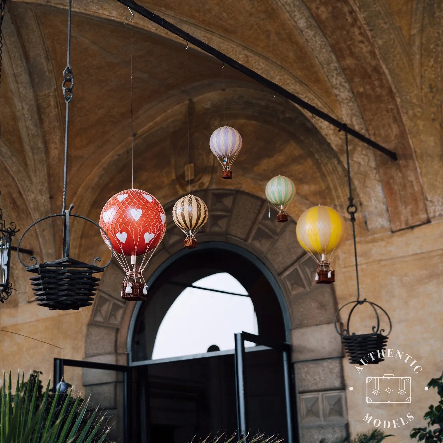 Authentic Models Royal Aero. Mint - Hot Air Balloon Hanging Decor - 56cm