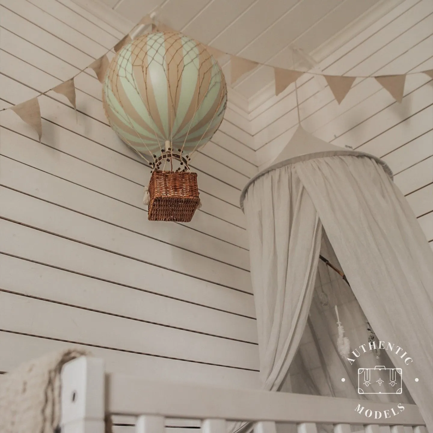 Authentic Models Royal Aero. Mint - Hot Air Balloon Hanging Decor - 56cm
