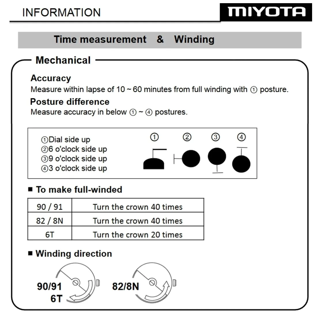 Automatic Movement MIYOTA 82S7 Watch Movement