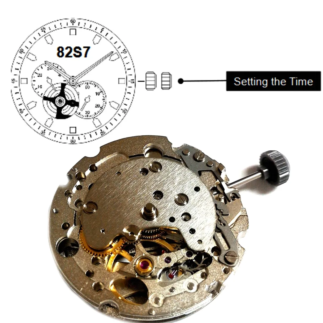 Automatic Movement MIYOTA 82S7 Watch Movement