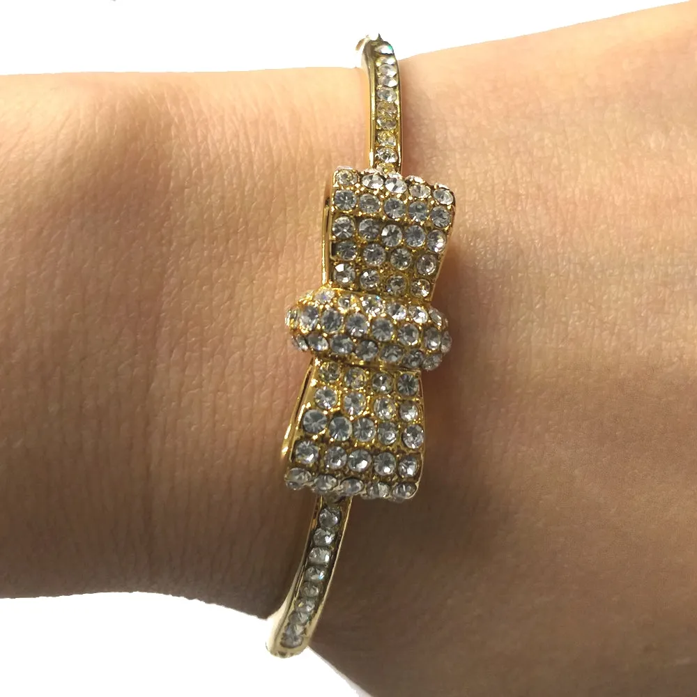 BL807A Gold Crystal Bangle