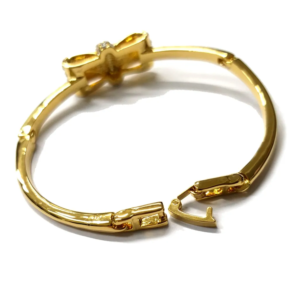 BL807A Gold Crystal Bangle