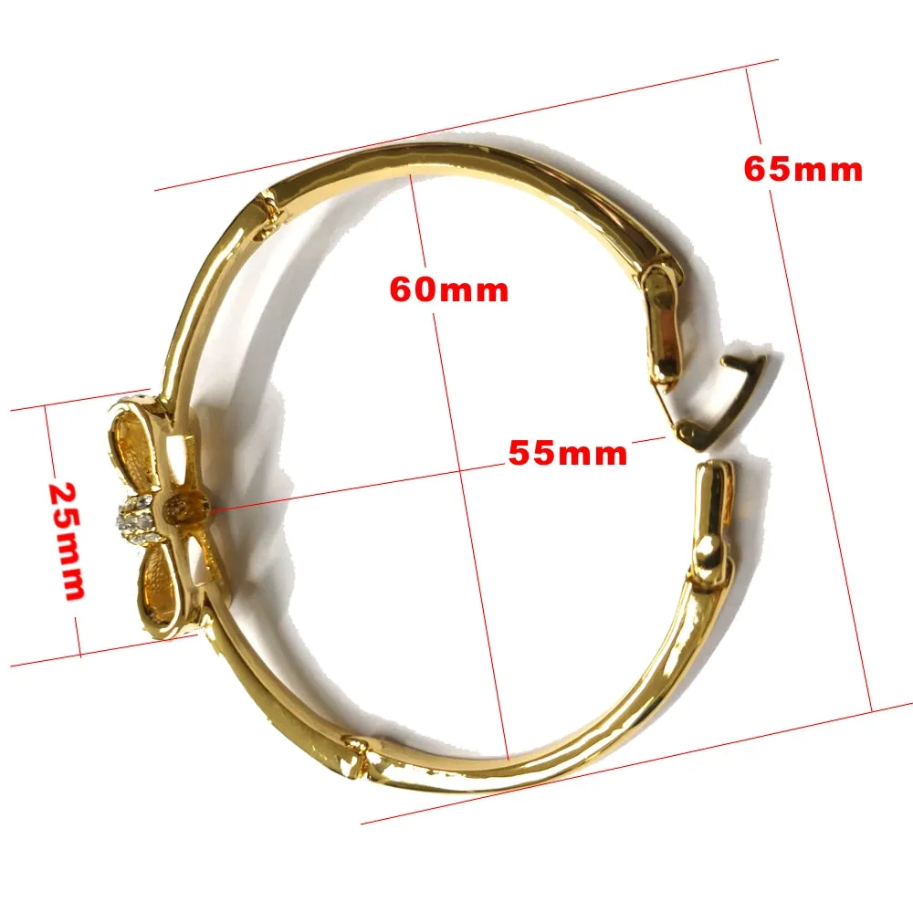 BL807A Gold Crystal Bangle