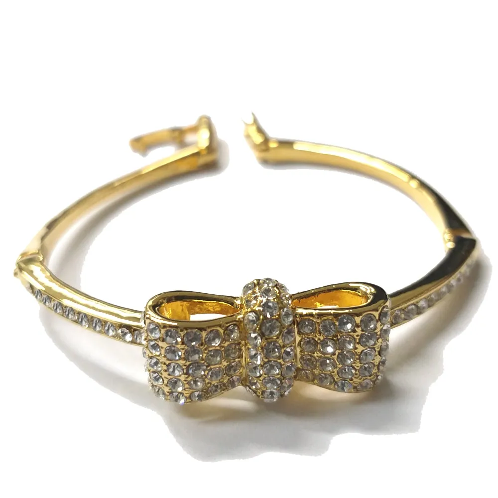 BL807A Gold Crystal Bangle