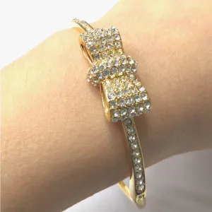BL807A Gold Crystal Bangle