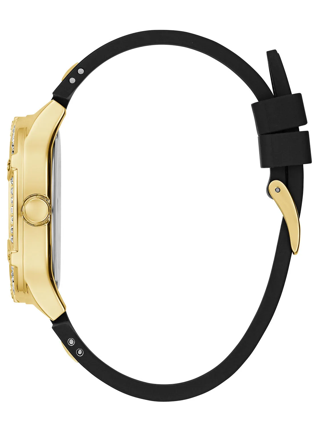 Black Champagne Duchess Crystal Silicone Watch