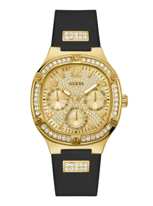 Black Champagne Duchess Crystal Silicone Watch