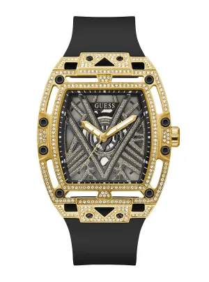 Black Gold Legend Silicone Glitz Watch