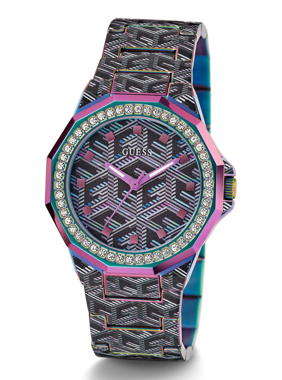 Black Iridescent Misfit Glitz Watch