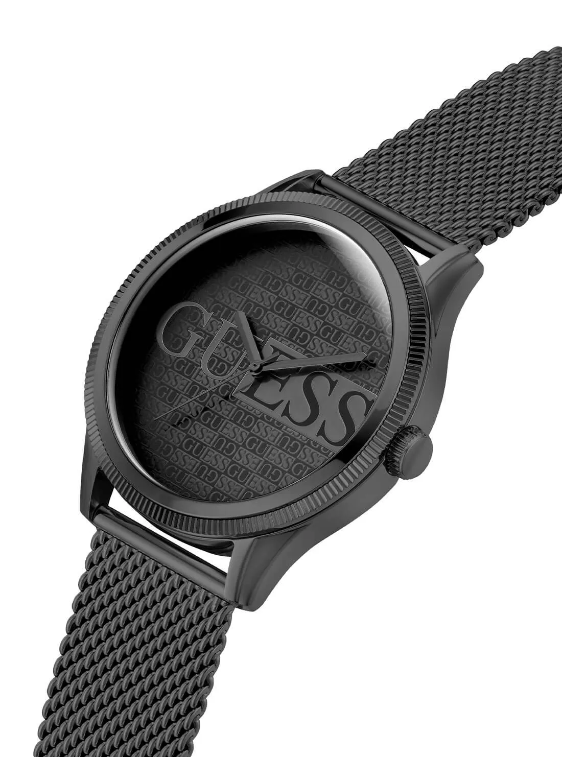 Black Reputation Logo Mesh Watch