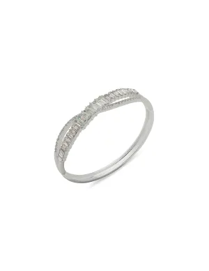 Boxed Silver Stone Bangle Bracelet