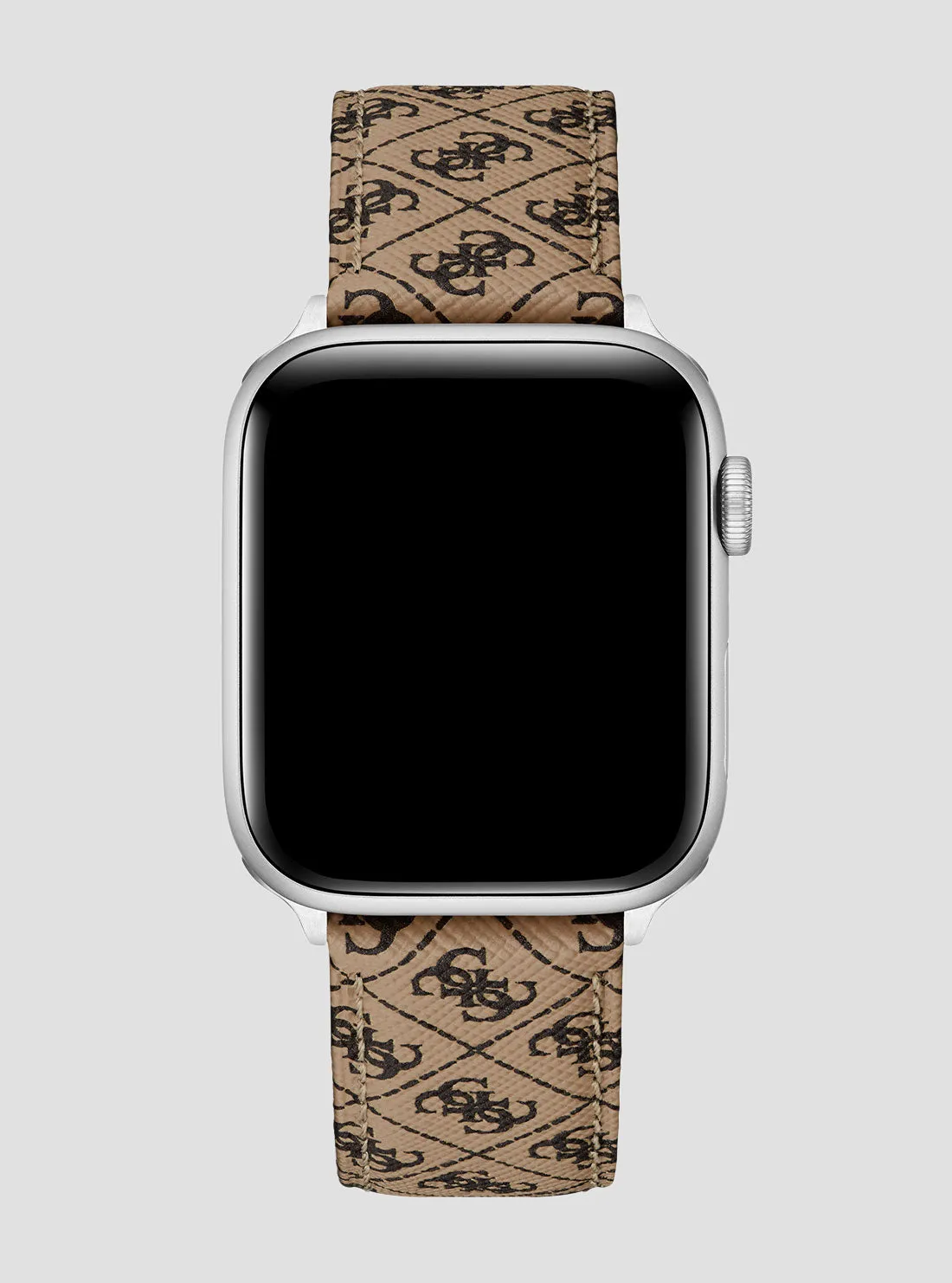 Brown Quattro G Leather Apple Watch Strap