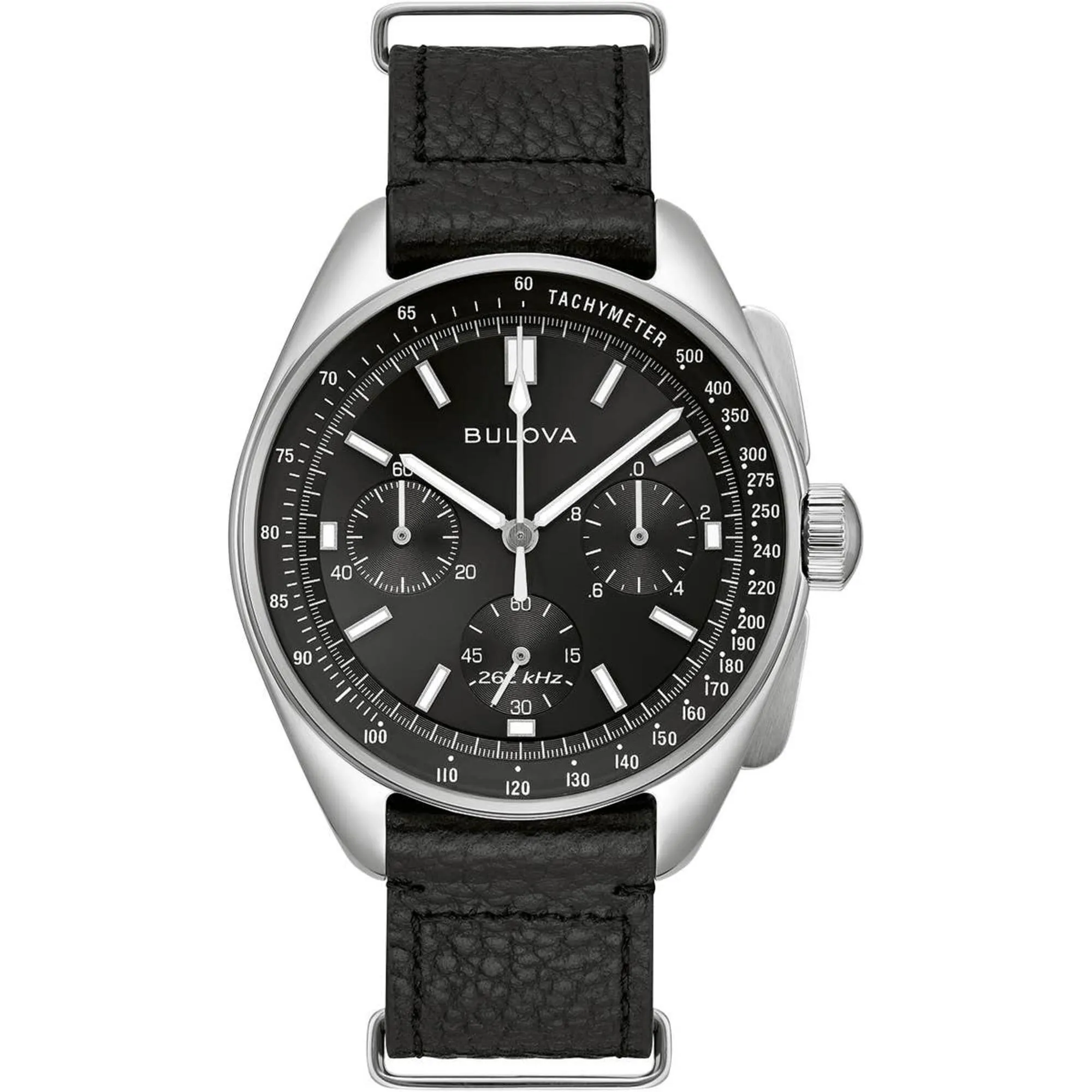 Bulova Men's Watch - Lunar Pilot Quartz Chronograph Black Dial Bracelet | 96K111