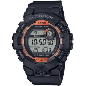 Casio Men's Watch - G-Shock Black and Orange Digital Dial Strap | GBD-800SF-1CR