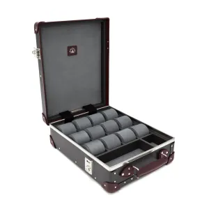 Centenary · 12-Slot Watch Case | Brown/Burgundy
