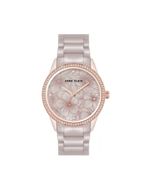 Ceramic Bracelet Floral Dial Watch