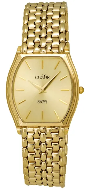 Condor 14kt Gold Mens Luxury Swiss Watch Quartz GS21004