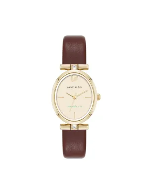 Consider It Oval Case Leather Watch