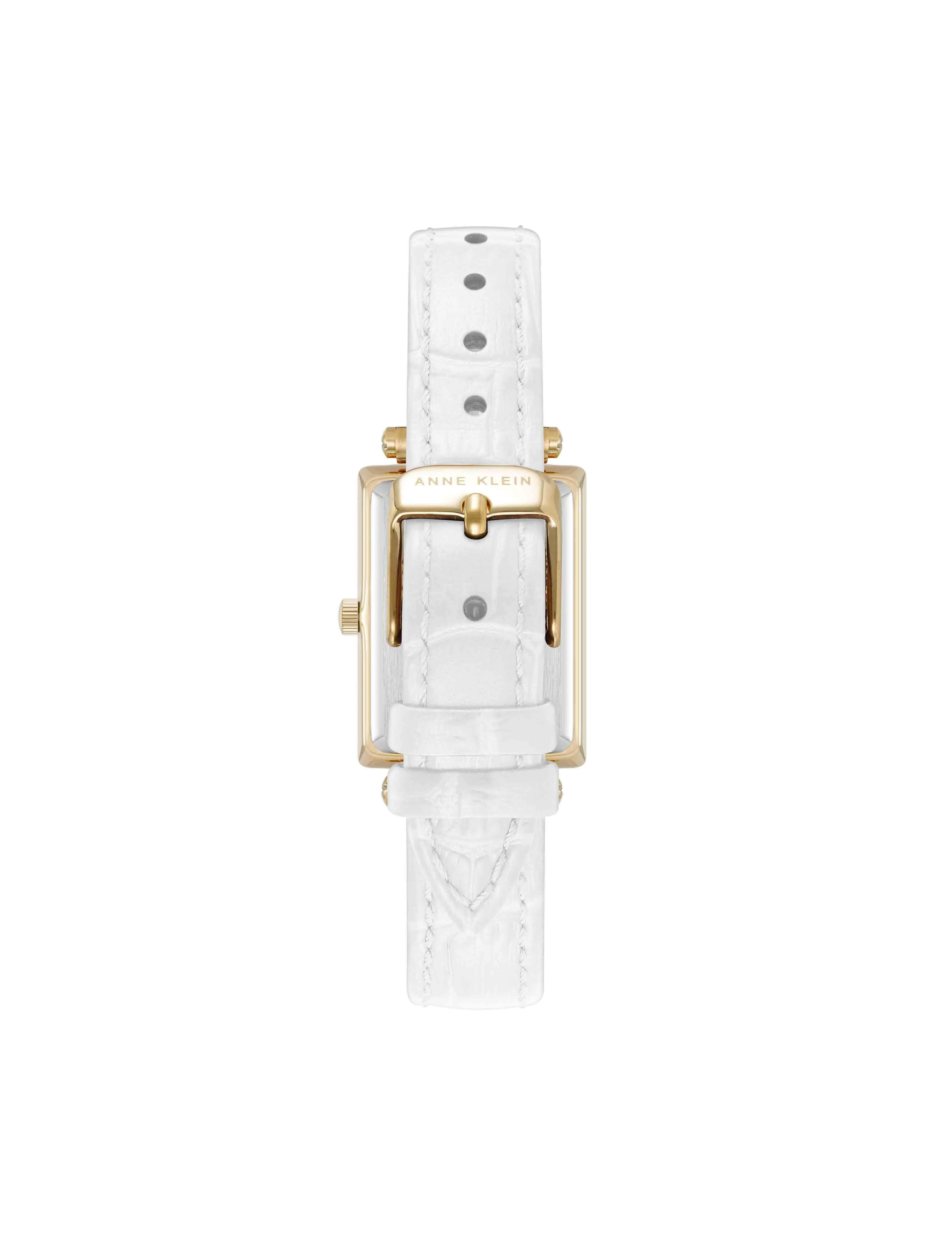 Consider It Rectangular Case Leather Watch