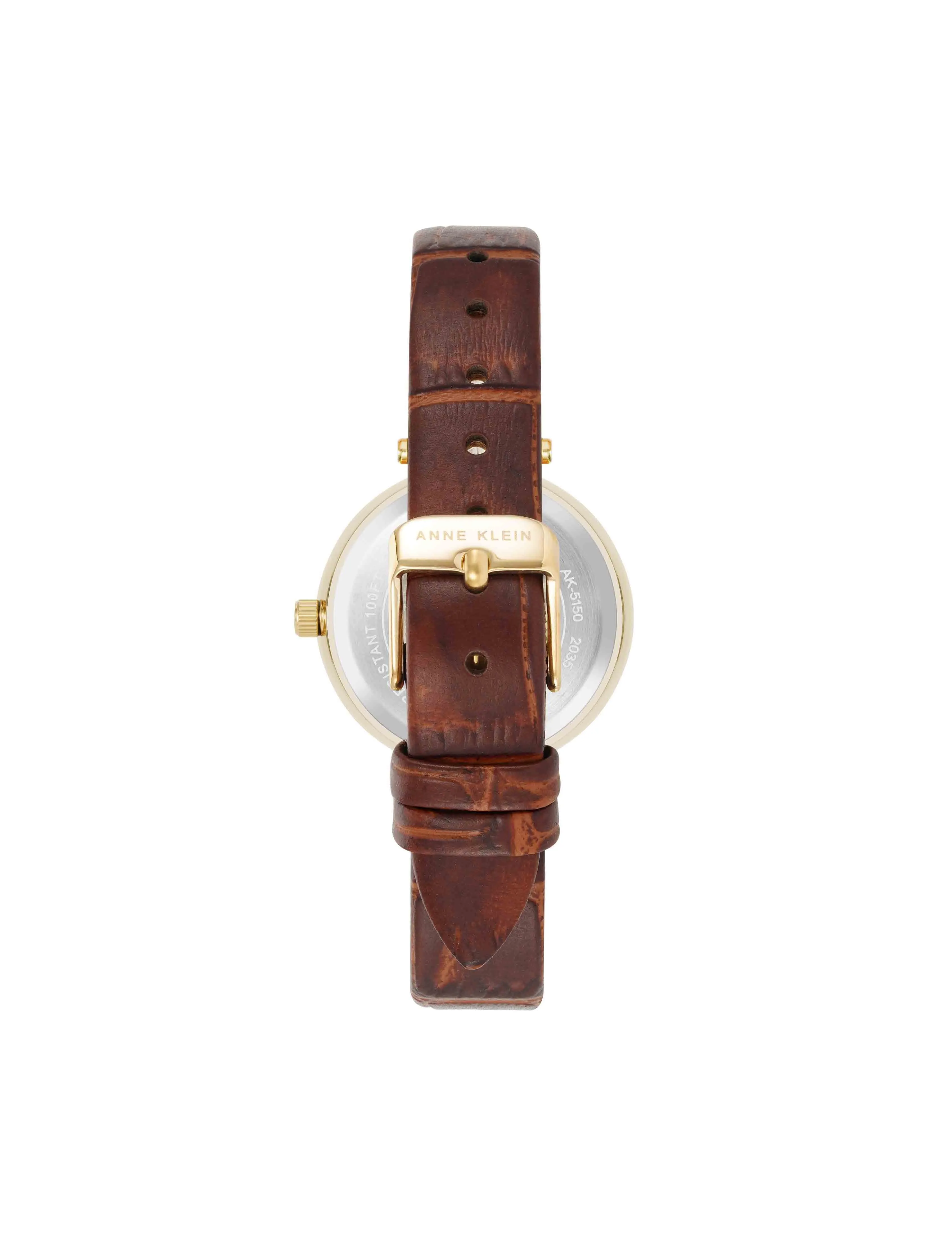 Consider It Round Leather Band Watch