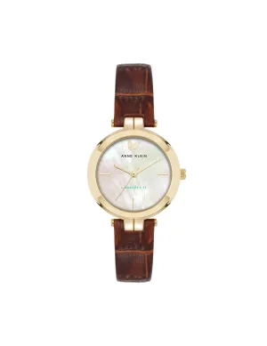 Consider It Round Leather Band Watch