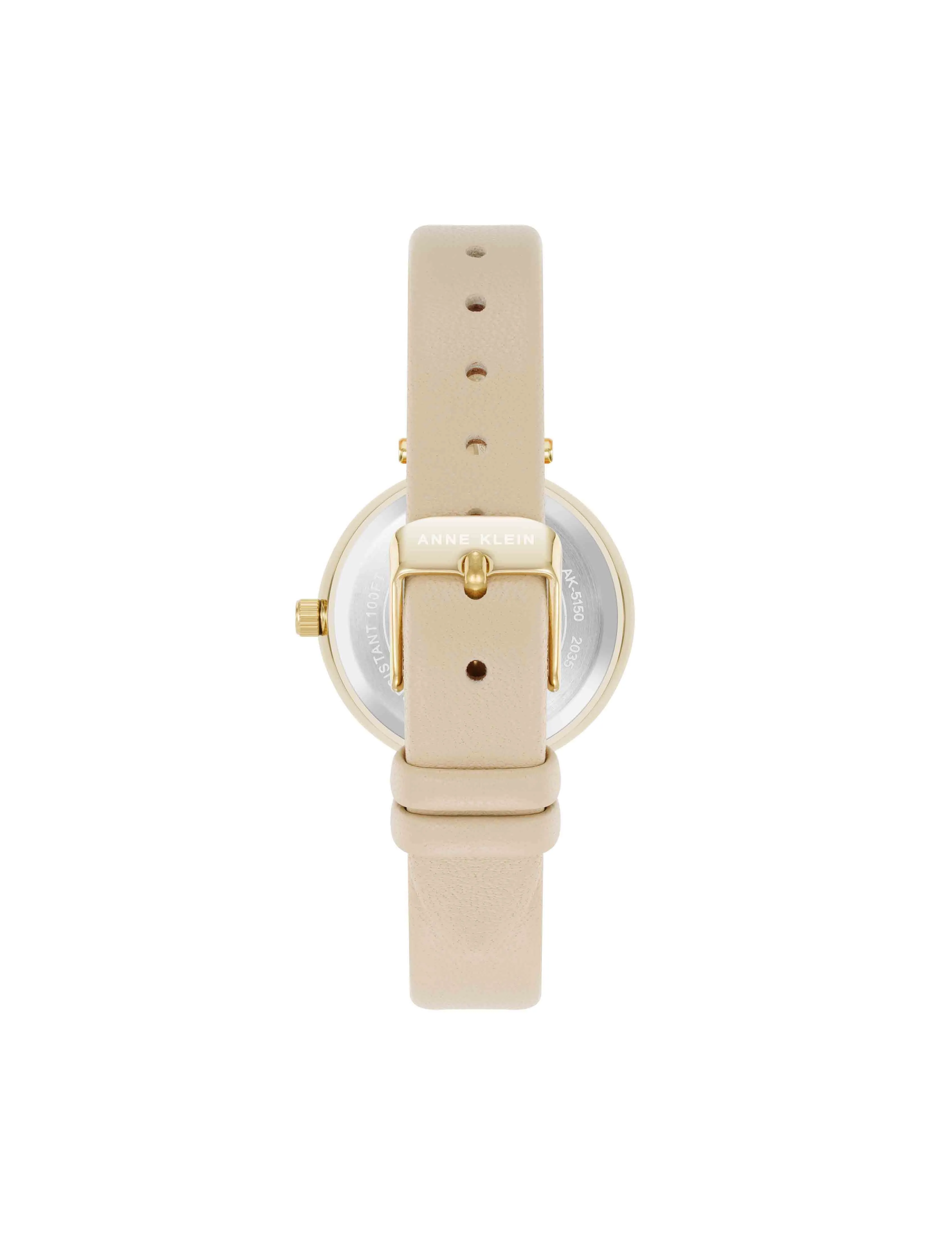 Consider It Round Leather Band Watch