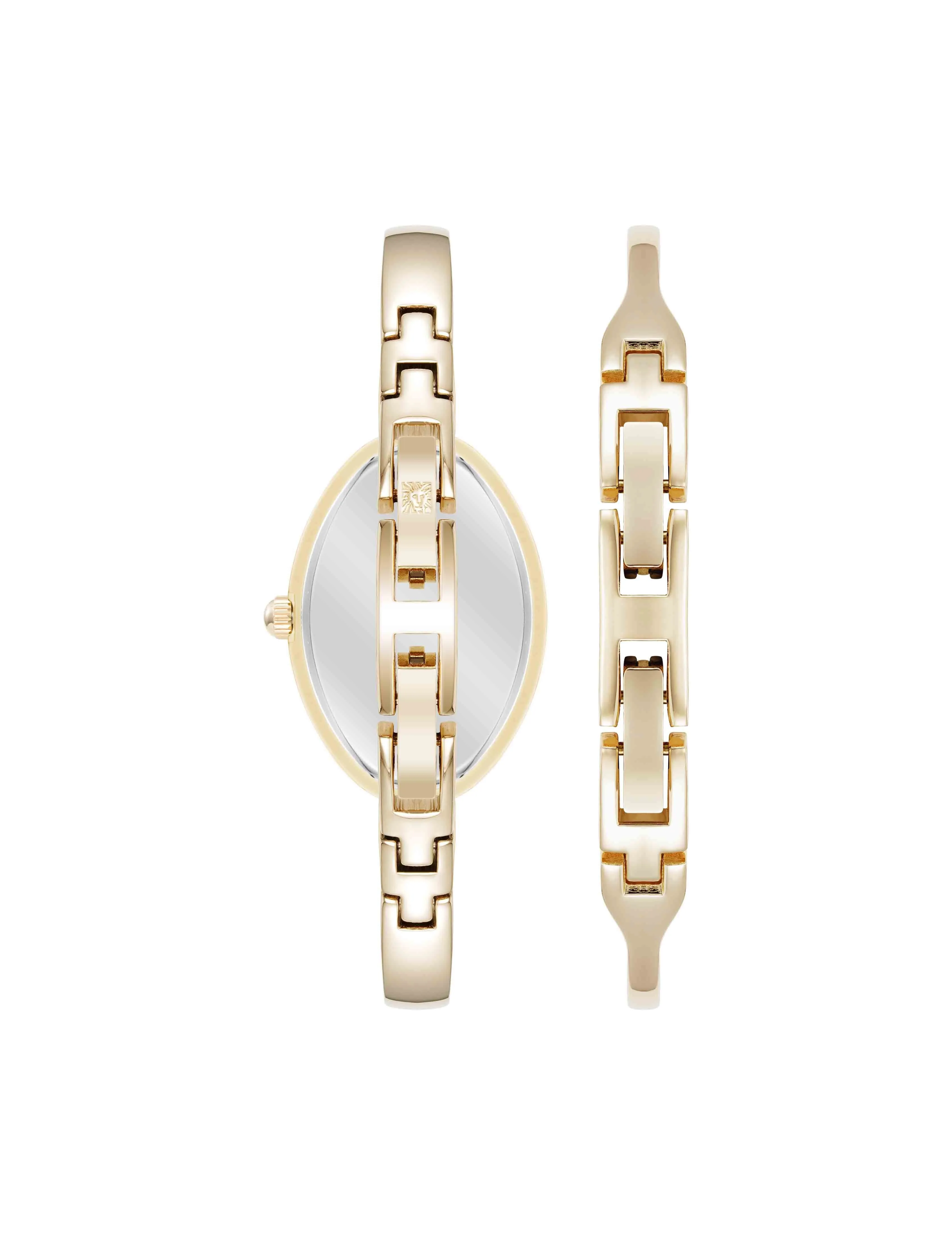 Estate Oval Crystal Accented Bangle Watch Set