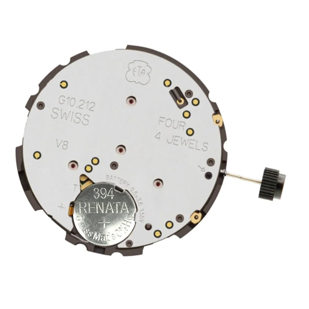 ETA Quartz Movement G10.212 date display at 4:00