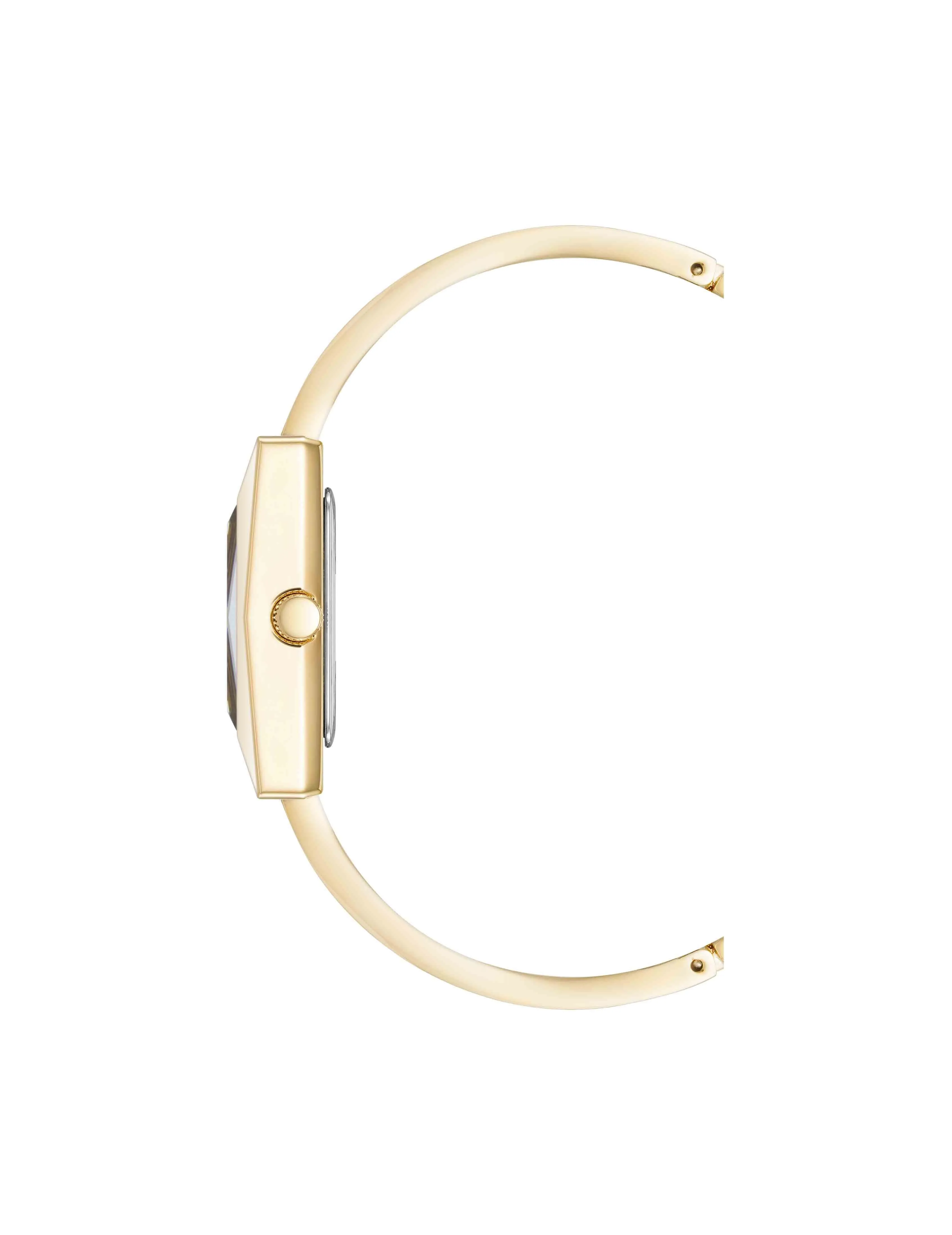 Faceted Case Bangle Watch