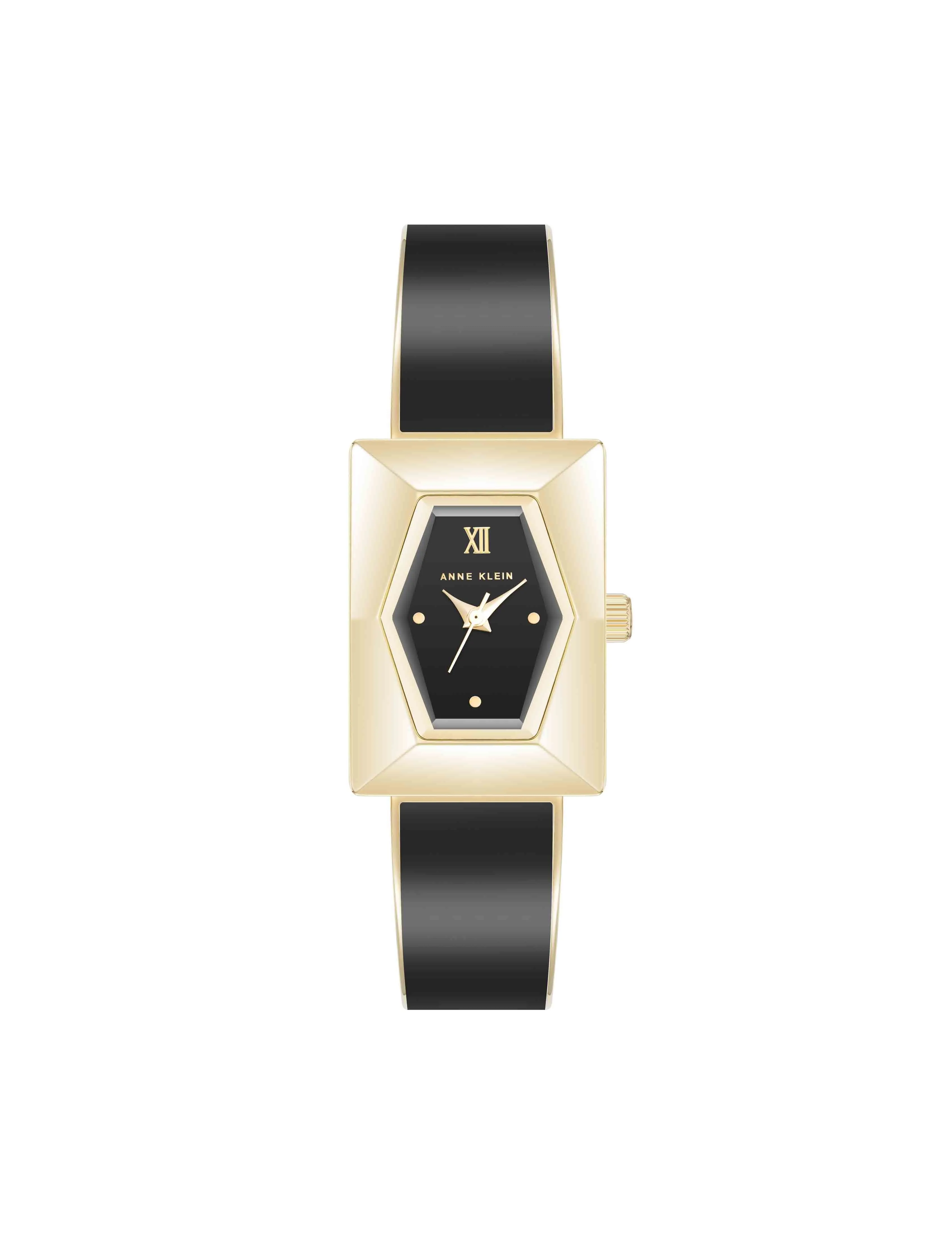 Faceted Case Bangle Watch