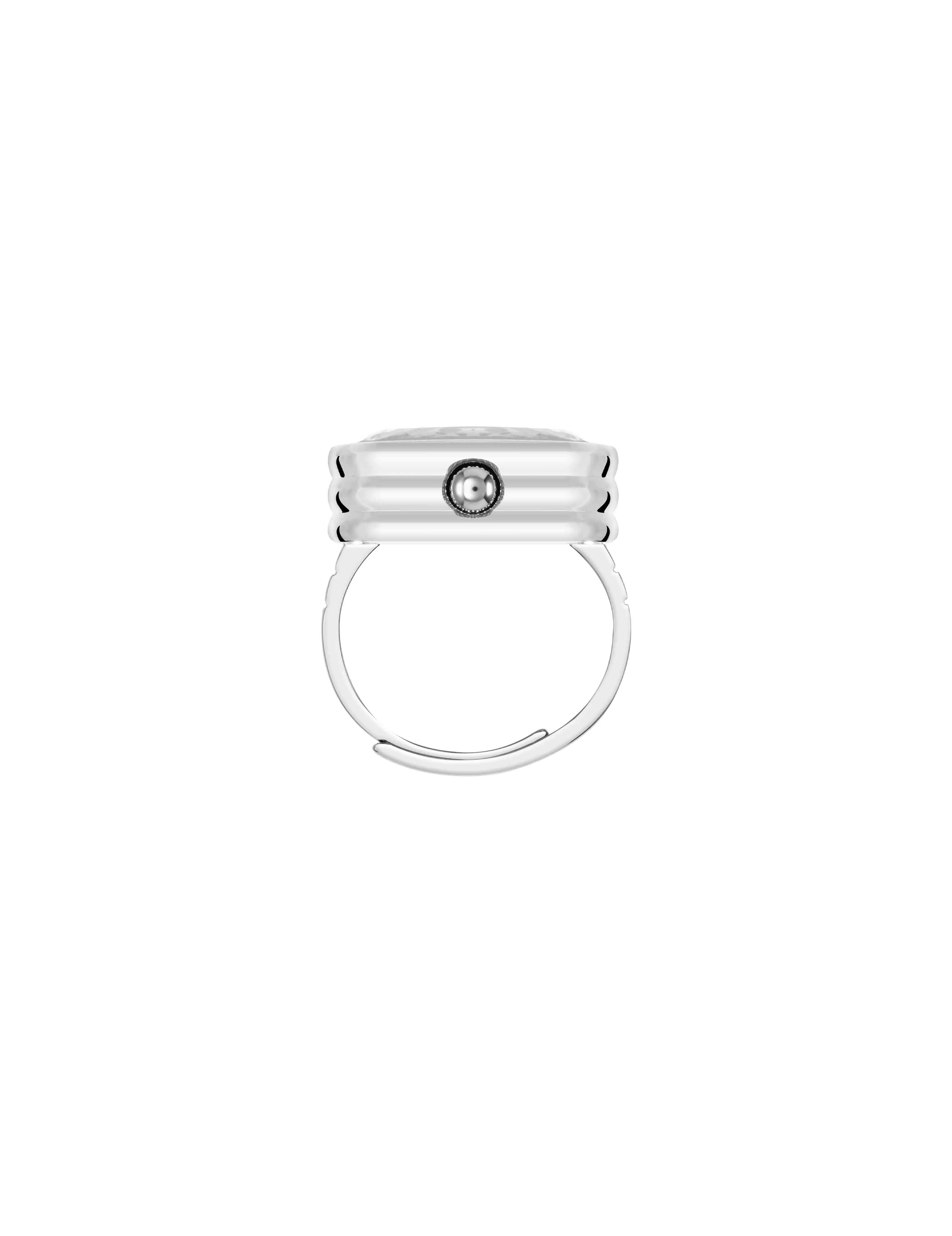 Faceted Crystal Ring Watch