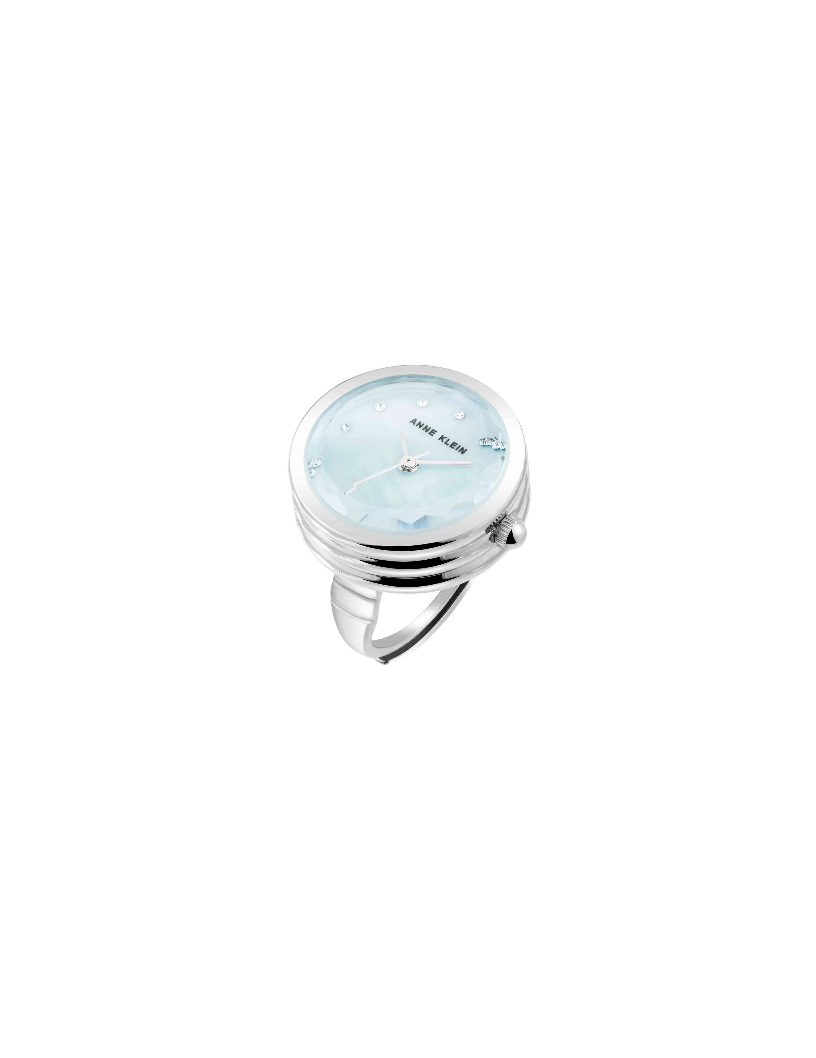 Faceted Crystal Ring Watch