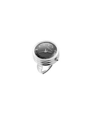Faceted Crystal Ring Watch