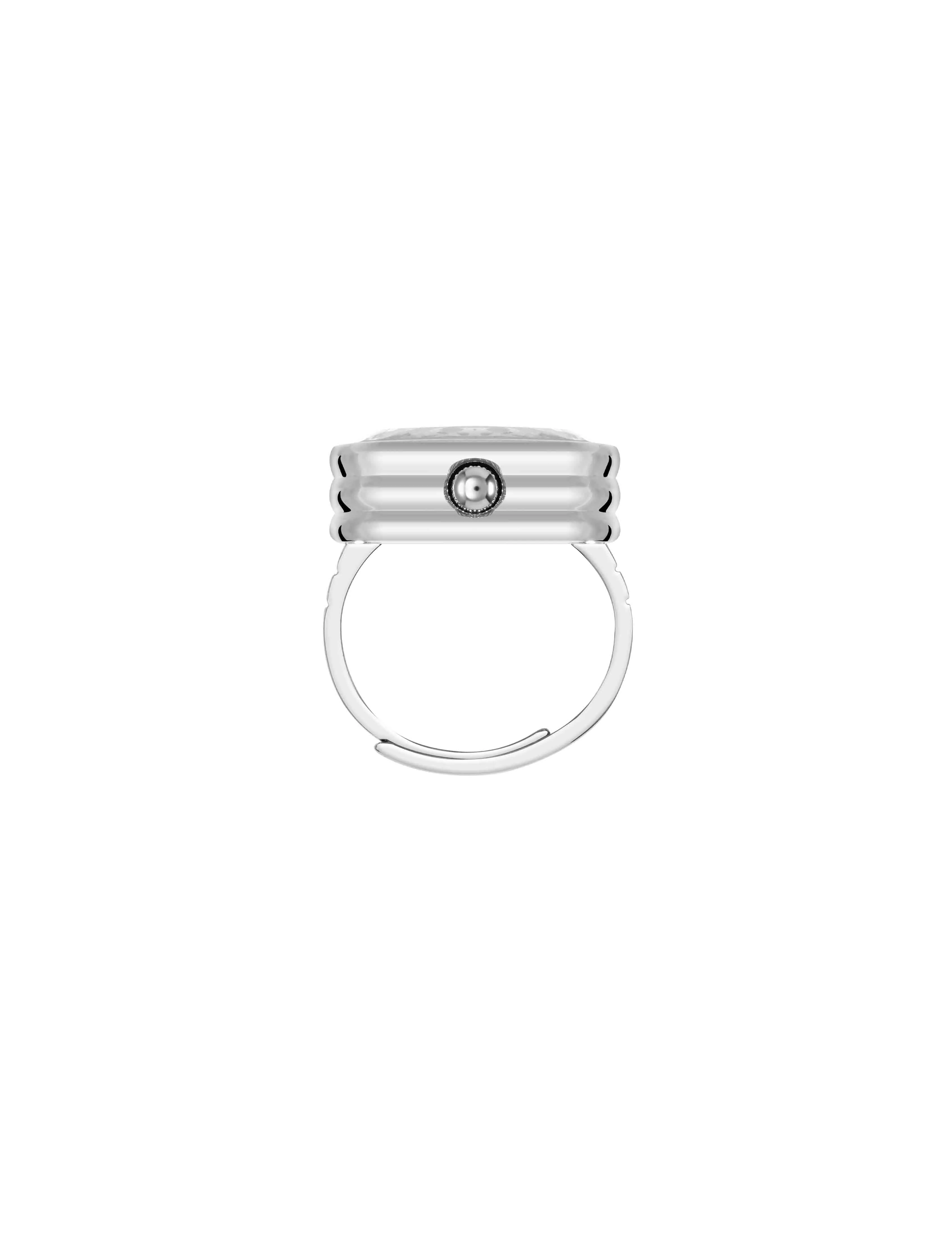 Faceted Crystal Ring Watch