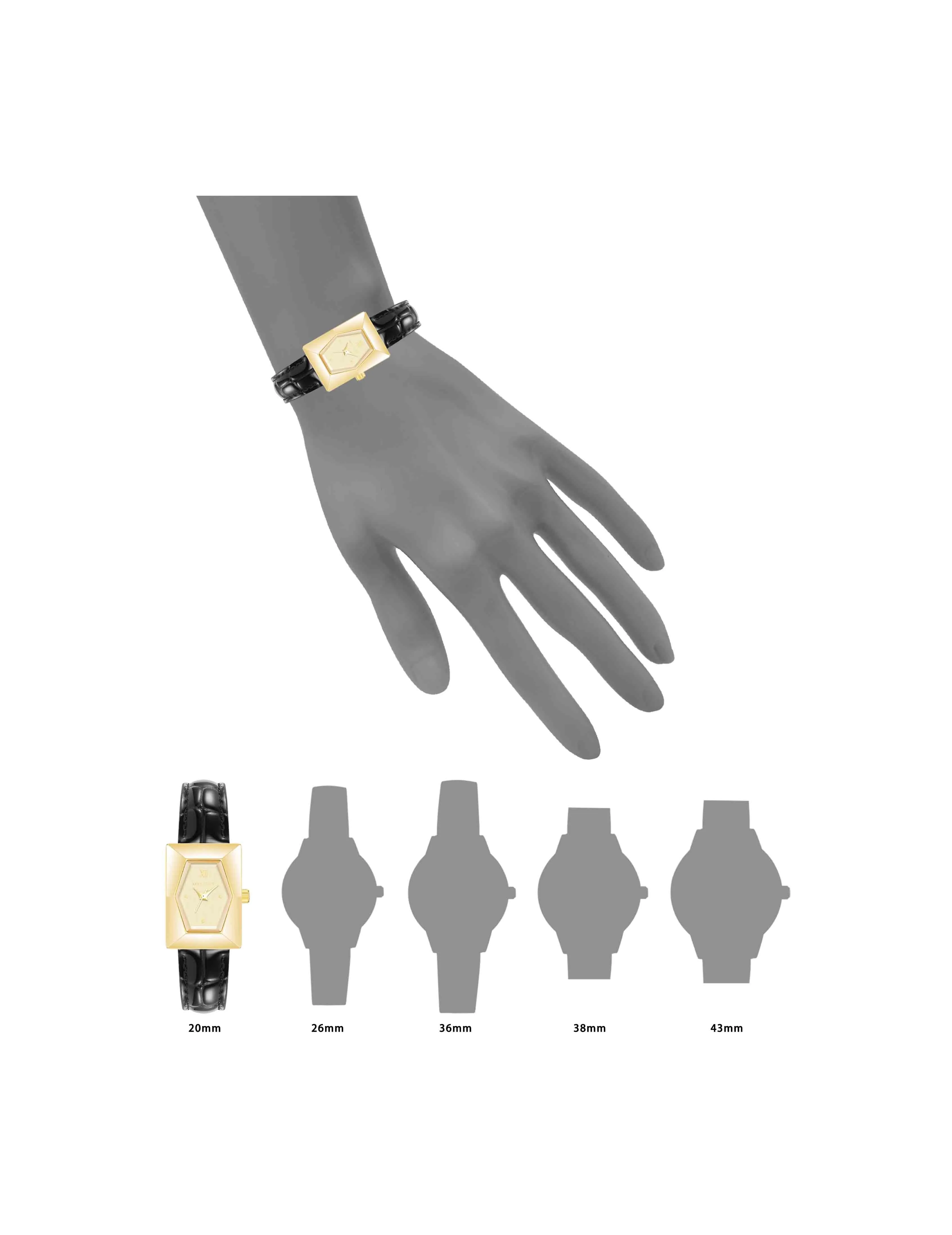 Faceted Rectangular Case Watch