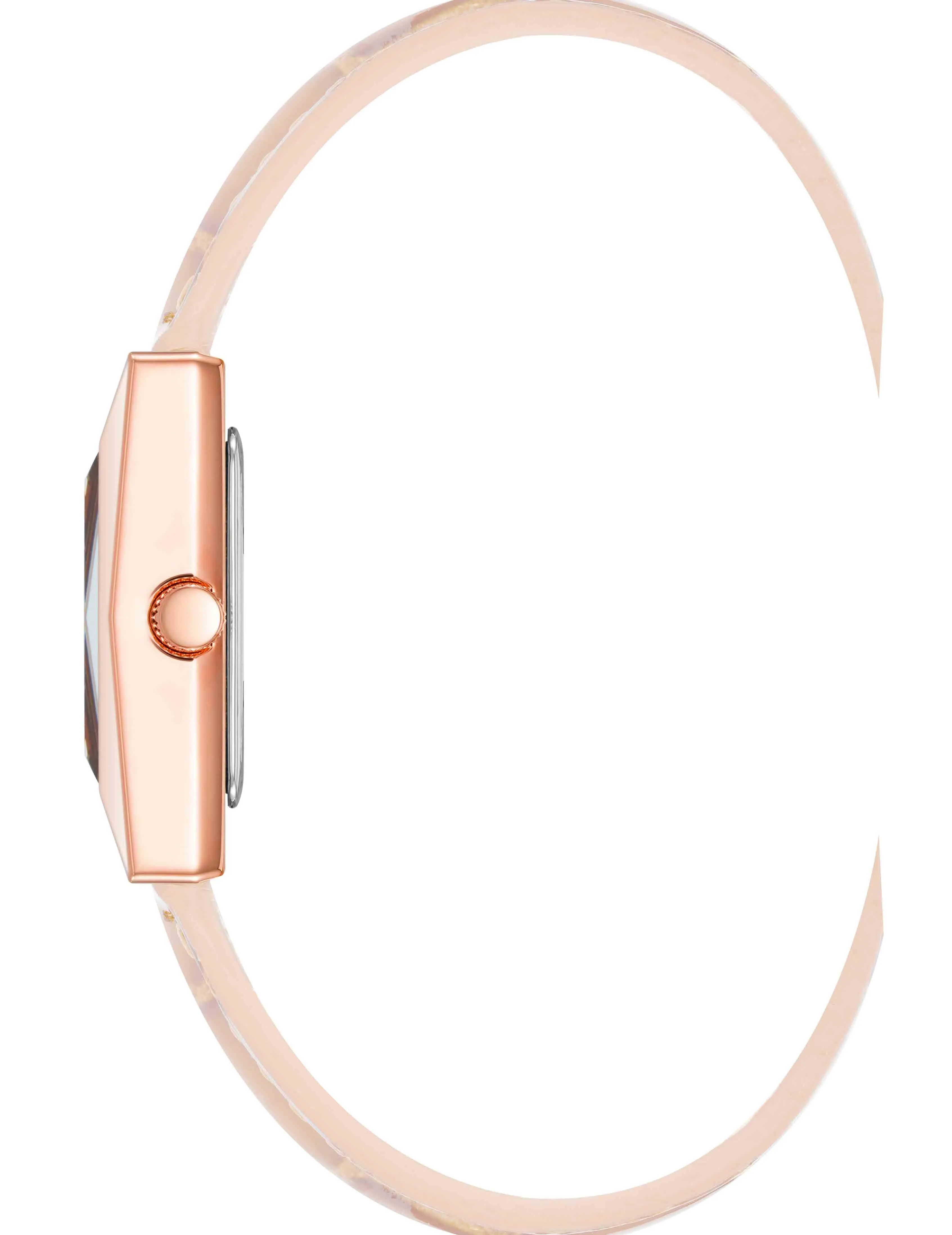 Faceted Rectangular Case Watch