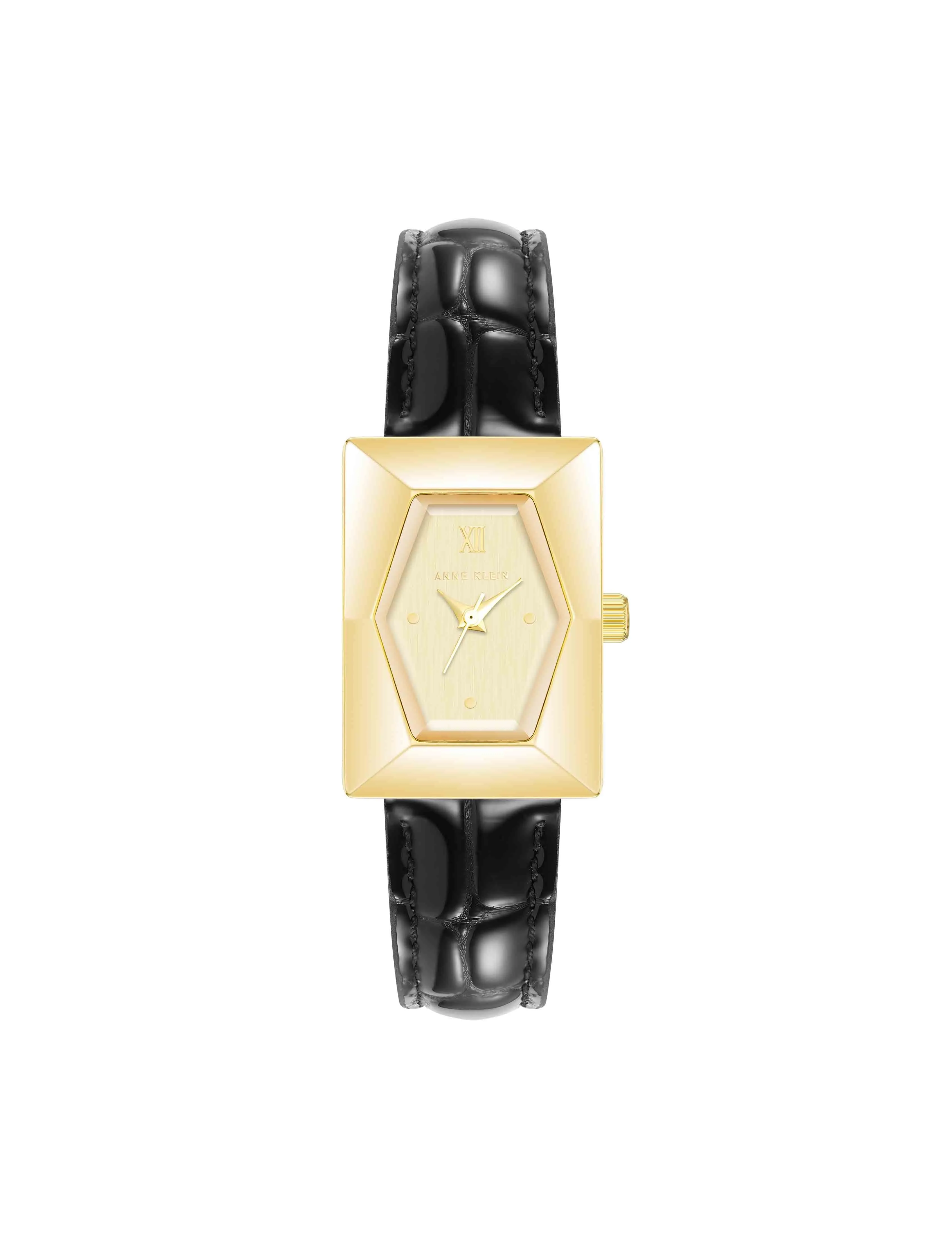 Faceted Rectangular Case Watch